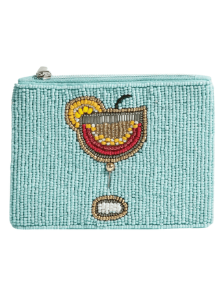 Hand - Beaded Margarita Cocktail Coin Purse - Verte Boutique