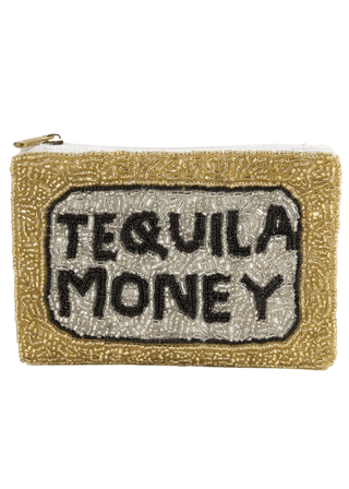 Tequila Money Seed Beaded Coin Purse - Verte Boutique