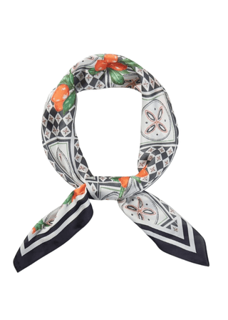 Mosaic Lemon Print Square Bandana Scarf - Verte Boutique