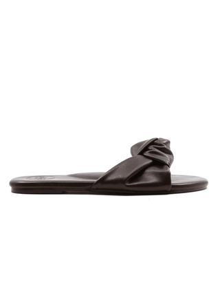 Solei Sea Chocolate Vegan Leather Nottie Sandal - Verte Boutique