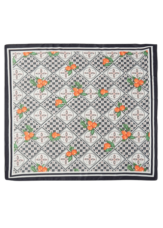 Mosaic Lemon Print Square Bandana Scarf - Verte Boutique