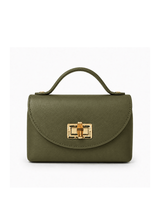 Italian Leather Mini Flap Crossbody Bag - Verte Boutique
