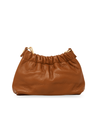 The Sofia Italian Leather Ruched Clutch & Convertible Crossbody Bag - Verte Boutique