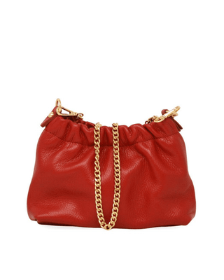 The Sofia Italian Leather Ruched Clutch & Convertible Crossbody Bag - Verte Boutique