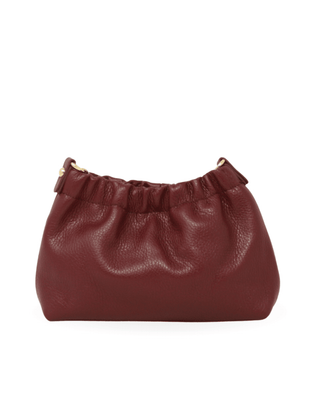 The Sofia Italian Leather Ruched Clutch & Convertible Crossbody Bag - Verte Boutique