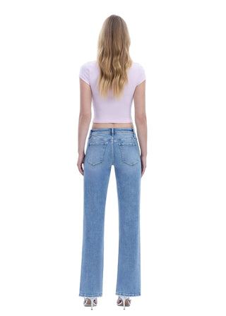 Mid Rise Slim Wide Jeans - Verte Boutique