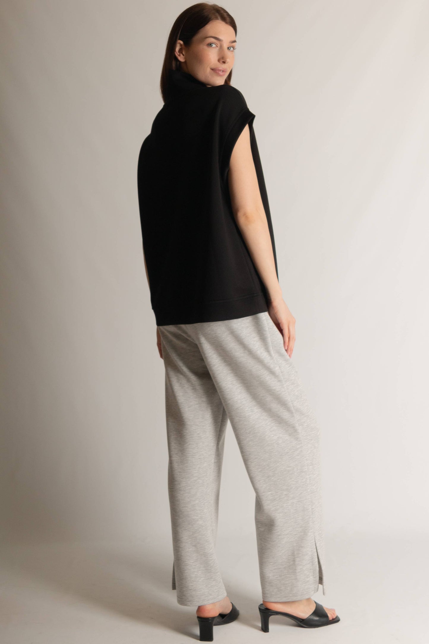 Butter Modal Mock Neck Capped Sleeve Top