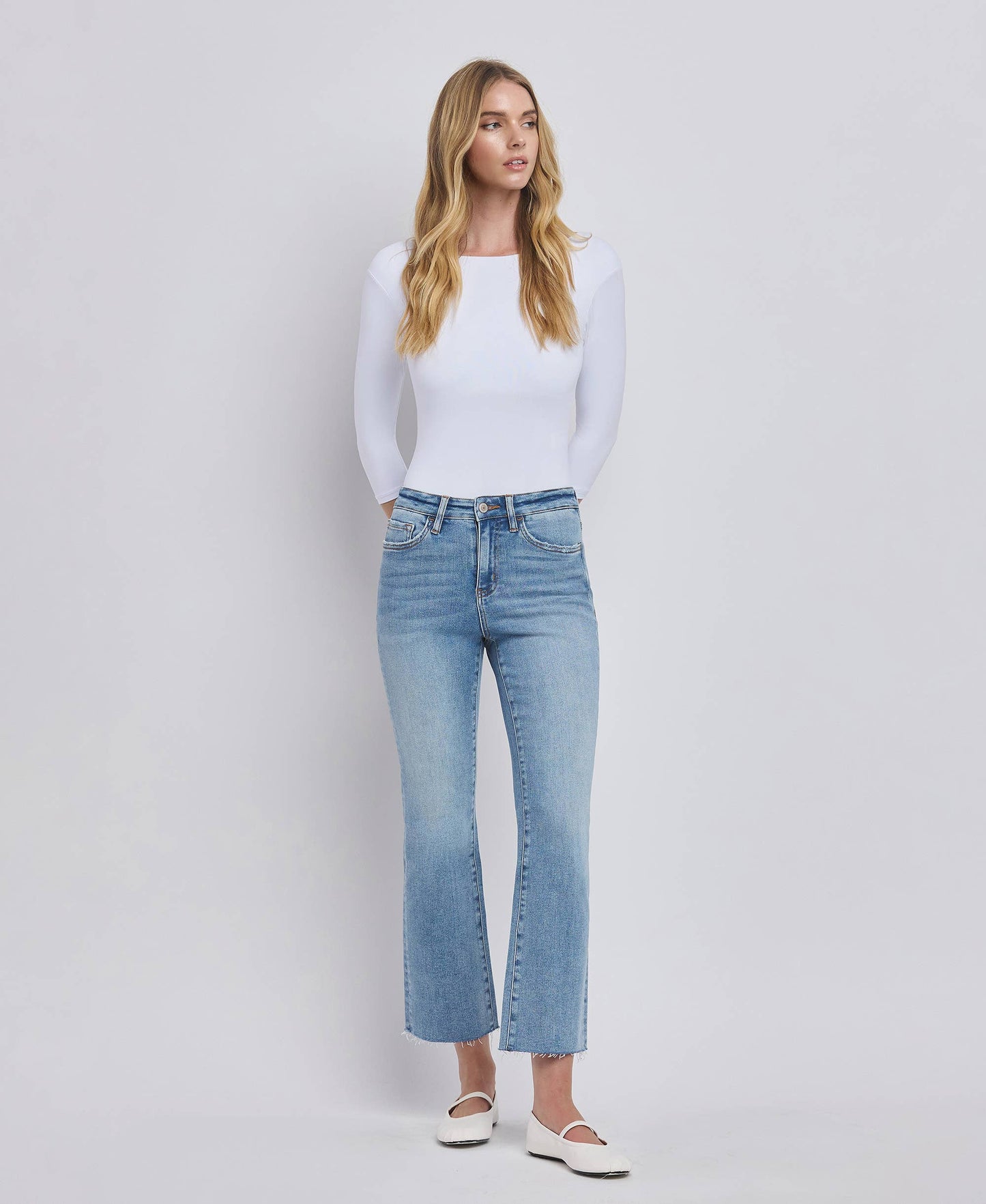 High Rise Kick Flare Jeans