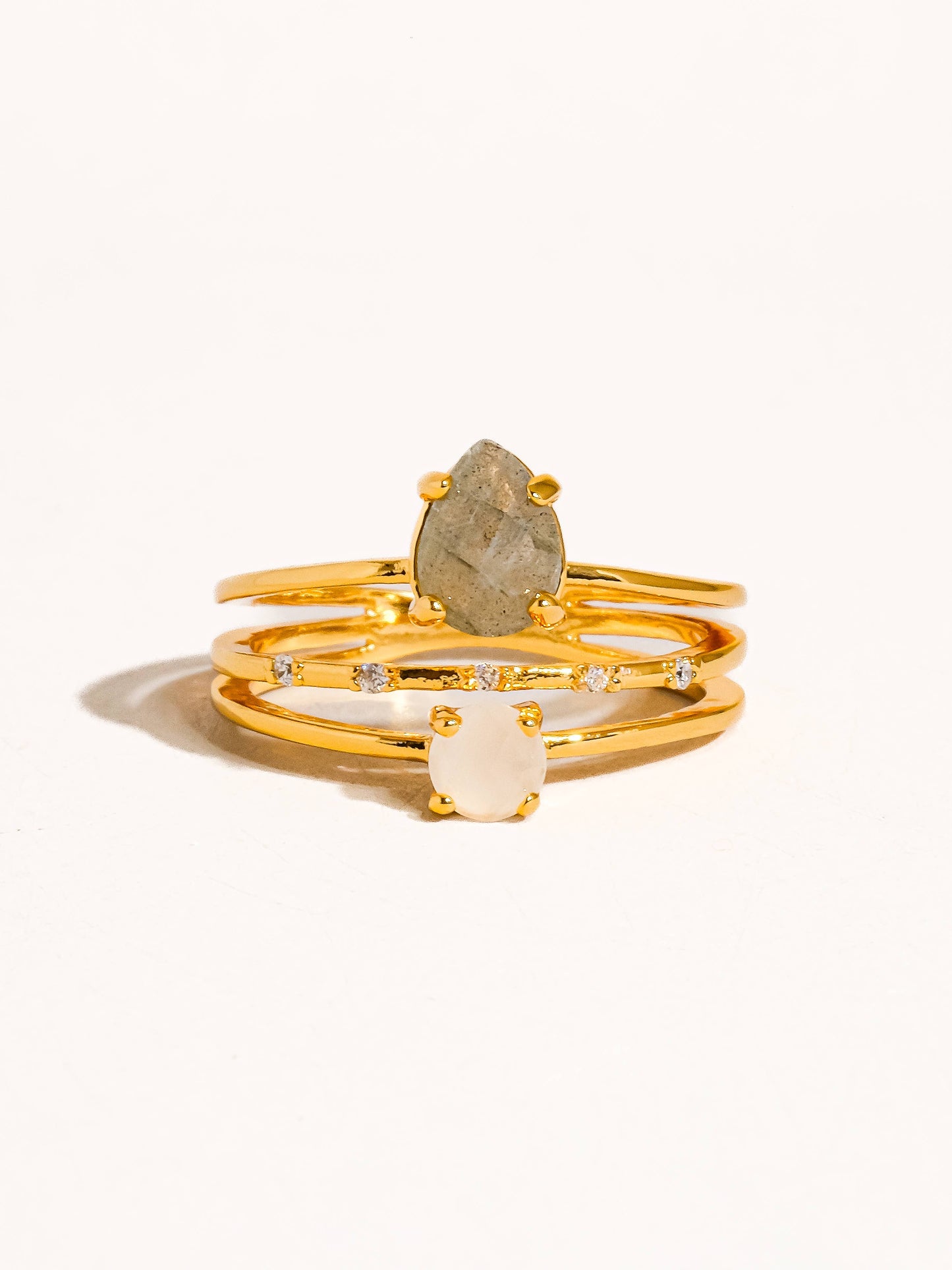 Gold Multi Stone Statement Ring