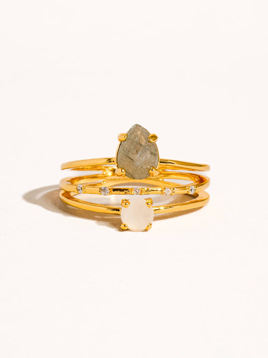 Gold Multi Stone Statement Ring
