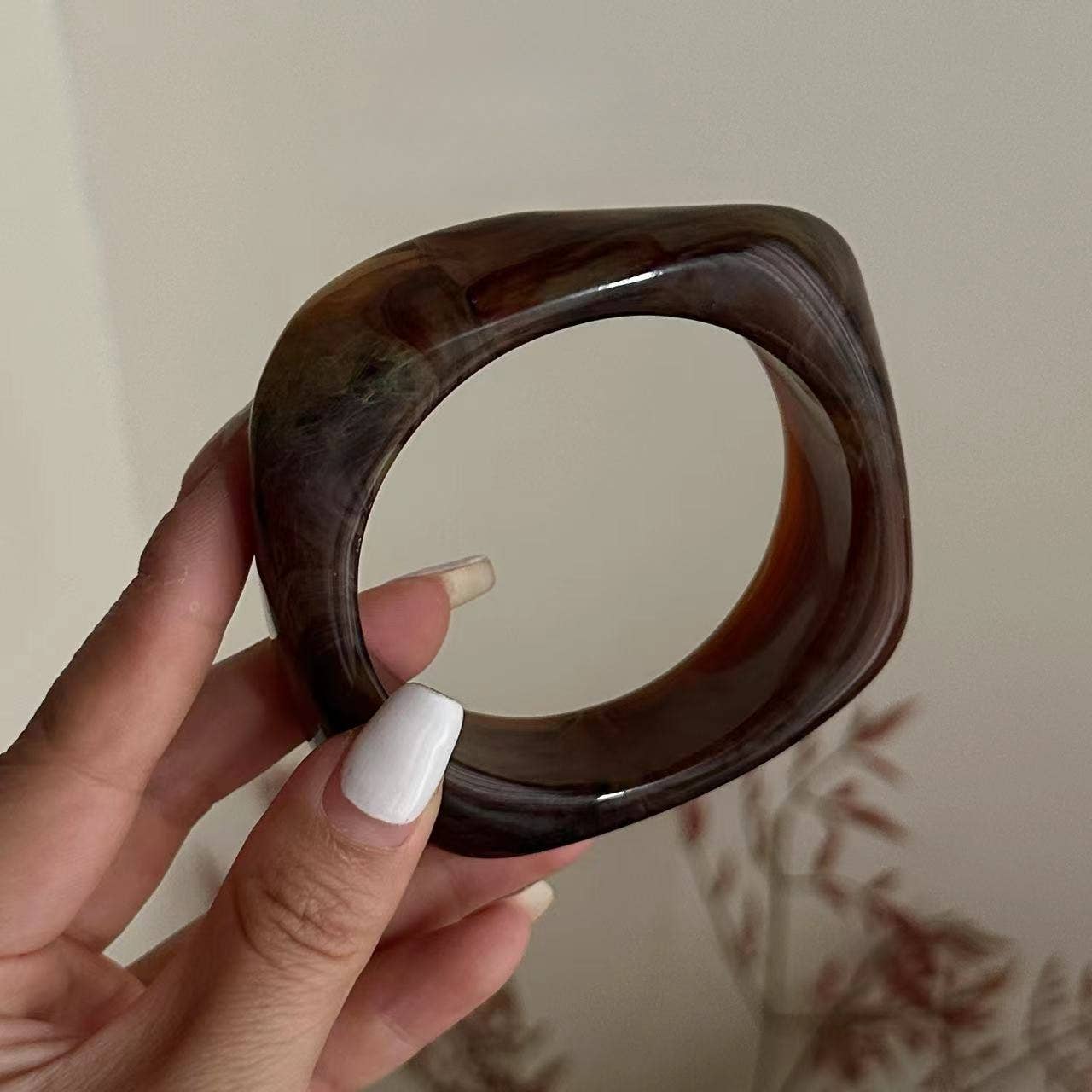 Acrylic Resin Bangle Bracelets