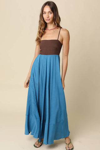 Colorblock Maxi Dress - Verte Boutique