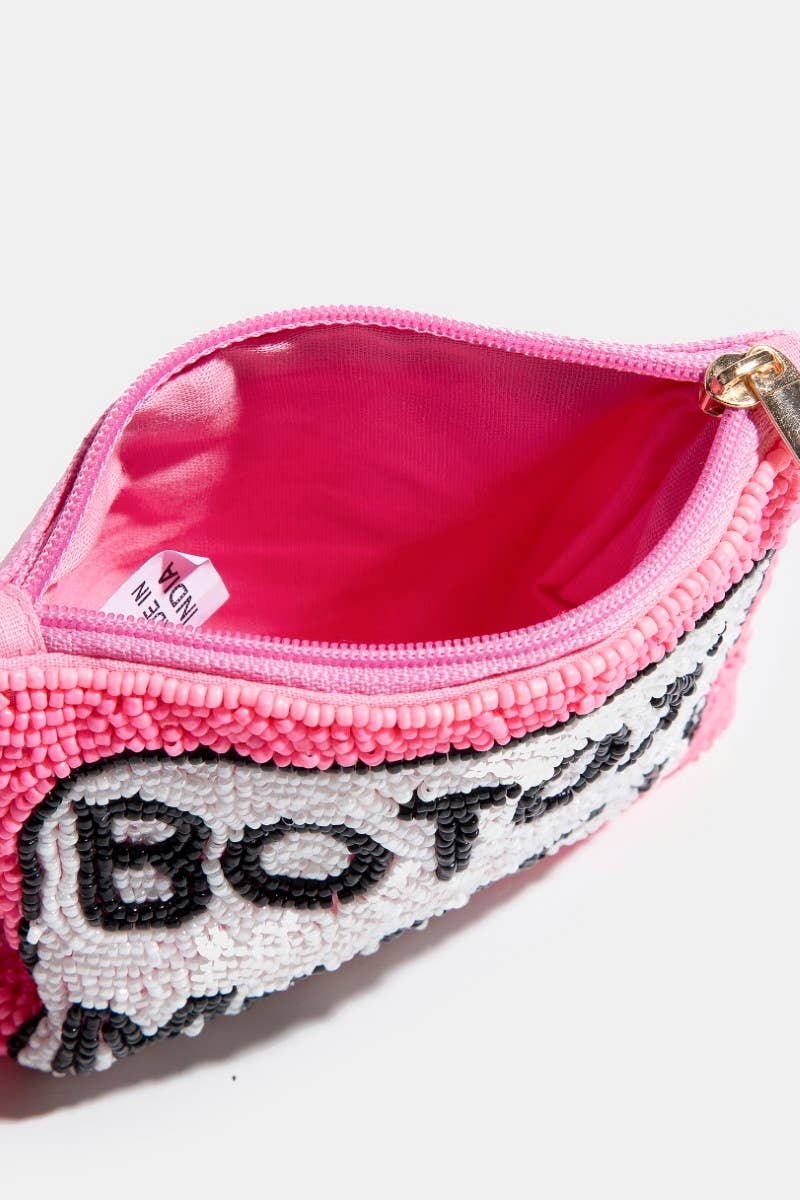 Seed Beaded Botox Money Coin Purse