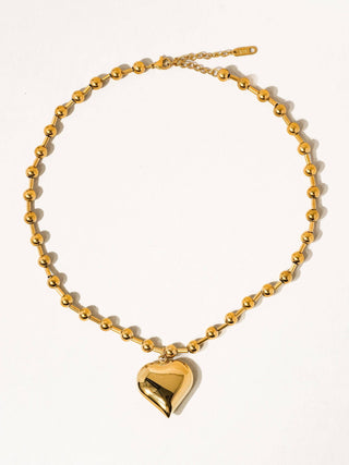 Large Heart Chain Necklace - Verte Boutique