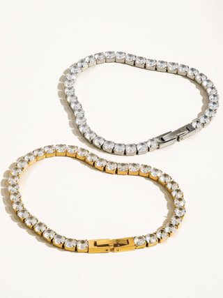 Waterproof Cubic Zirconia Tennis Bracelet (Stainless Steel) - Verte Boutique