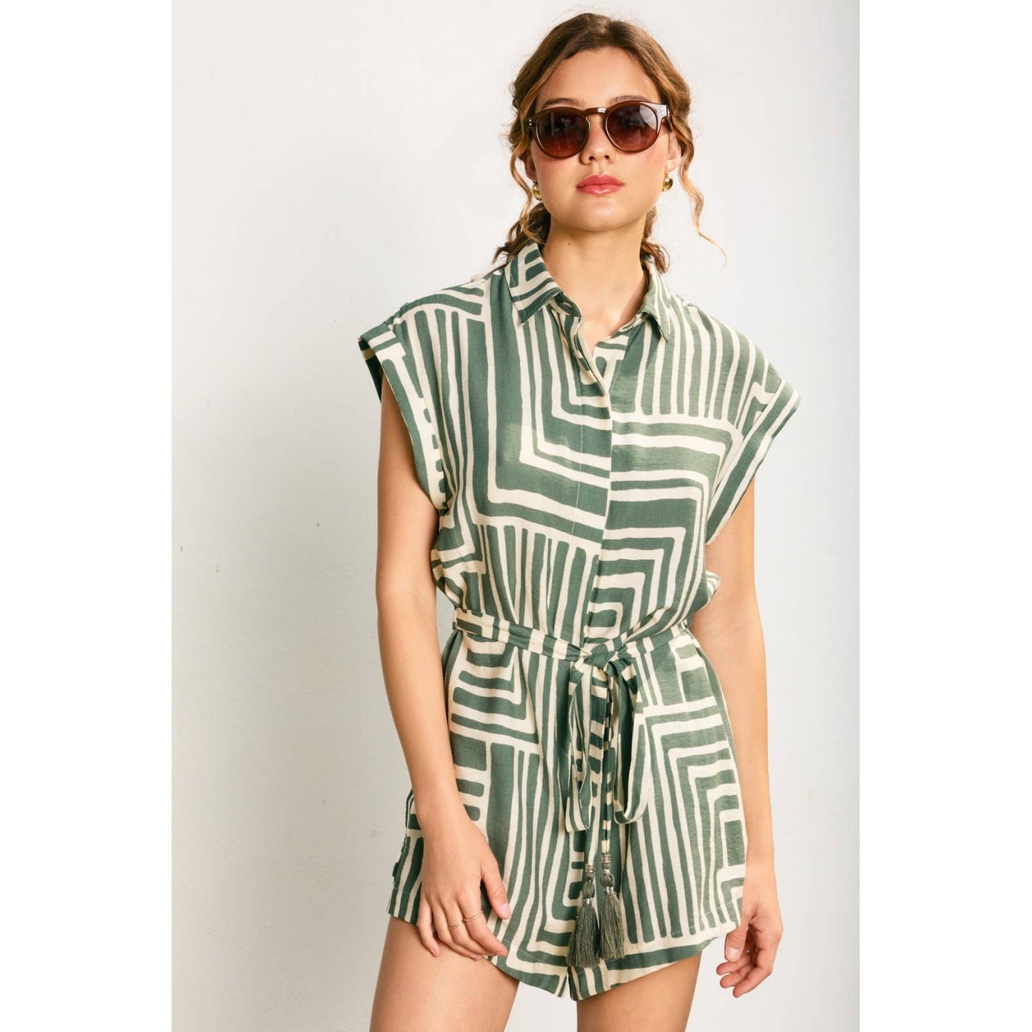 Wander Button Down Romper