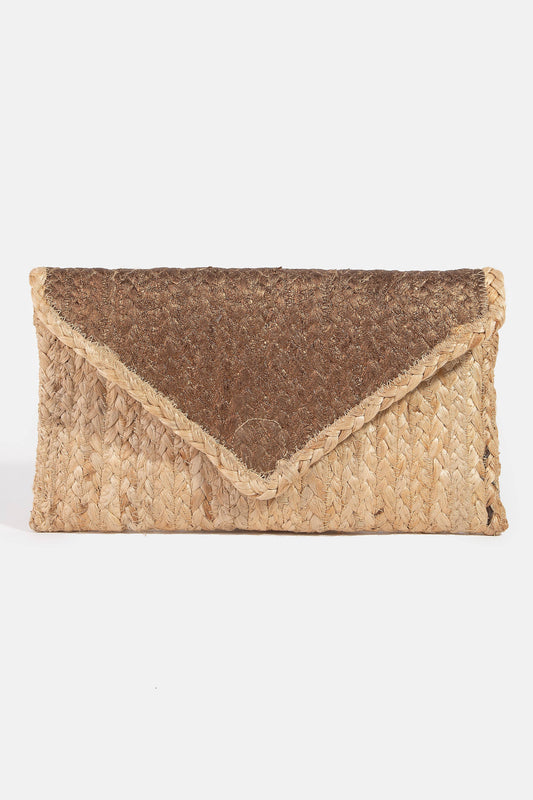 Metallic Jute Clutch Bag