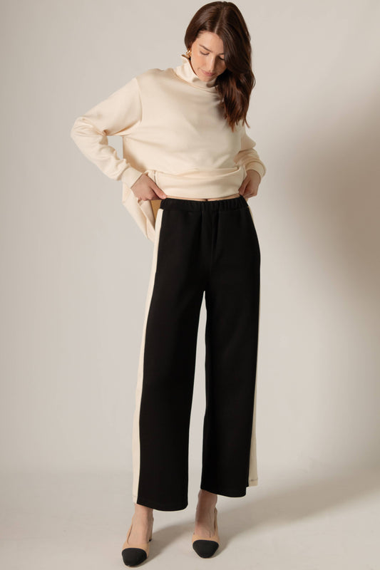 Butter Modal Side Stripe Wide Leg Pants