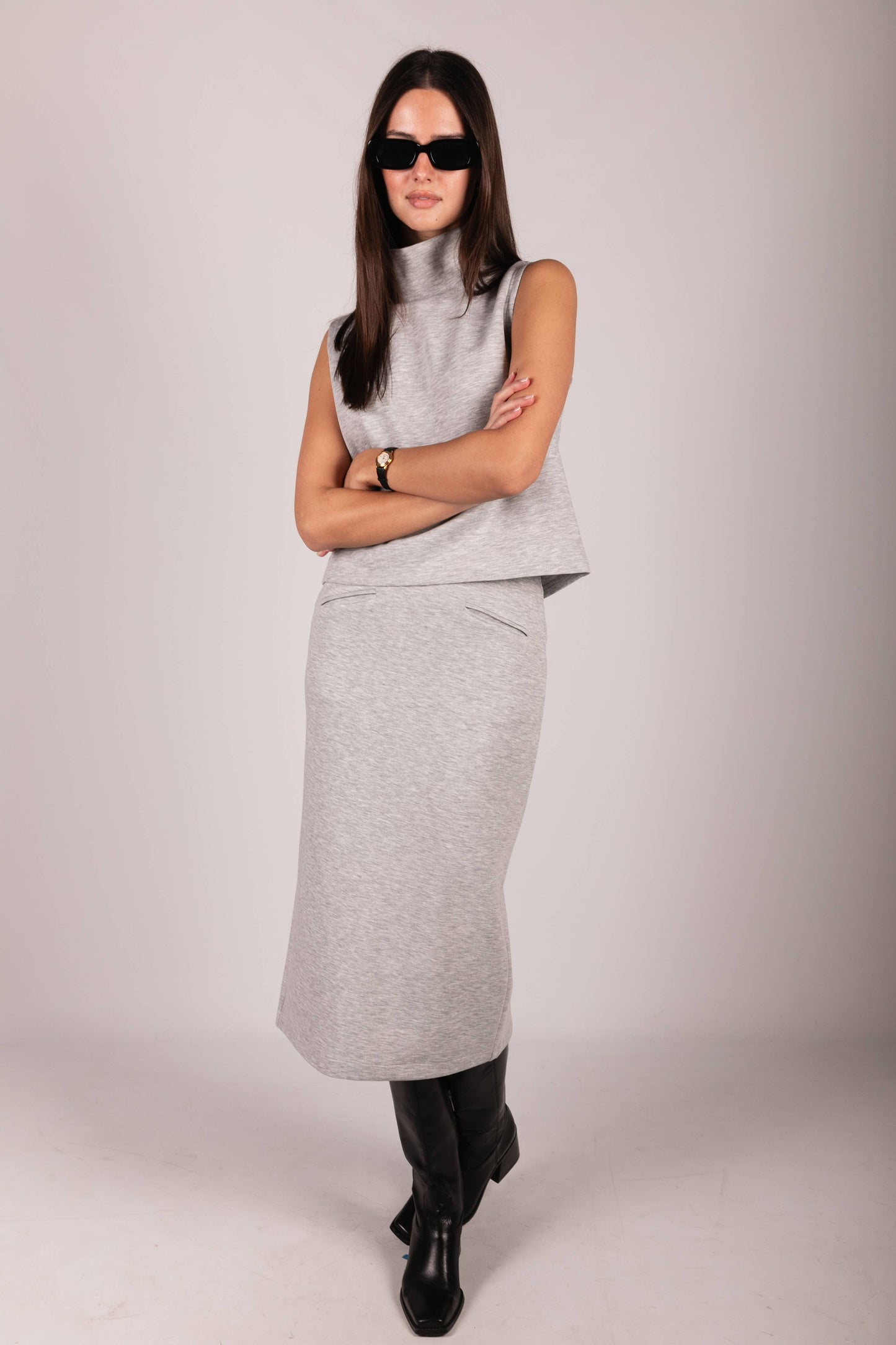 Butter Modal Back Slit Pencil Skirt