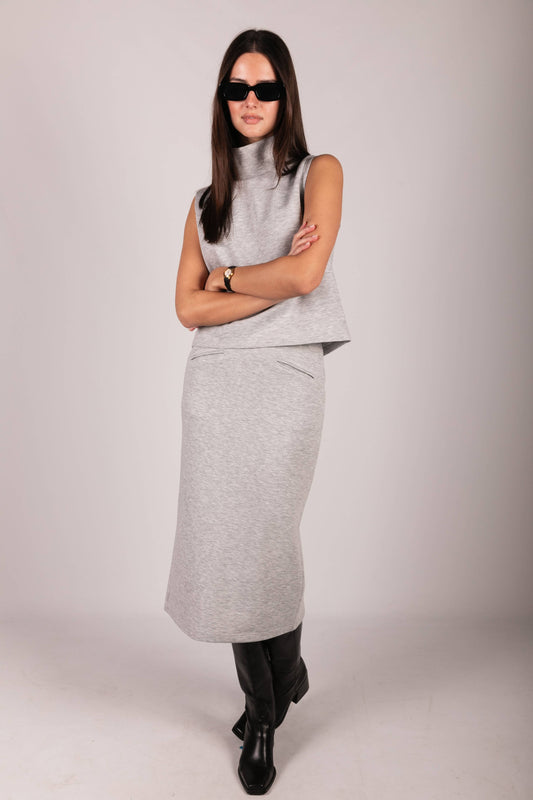 Butter Modal Back Slit Pencil Skirt