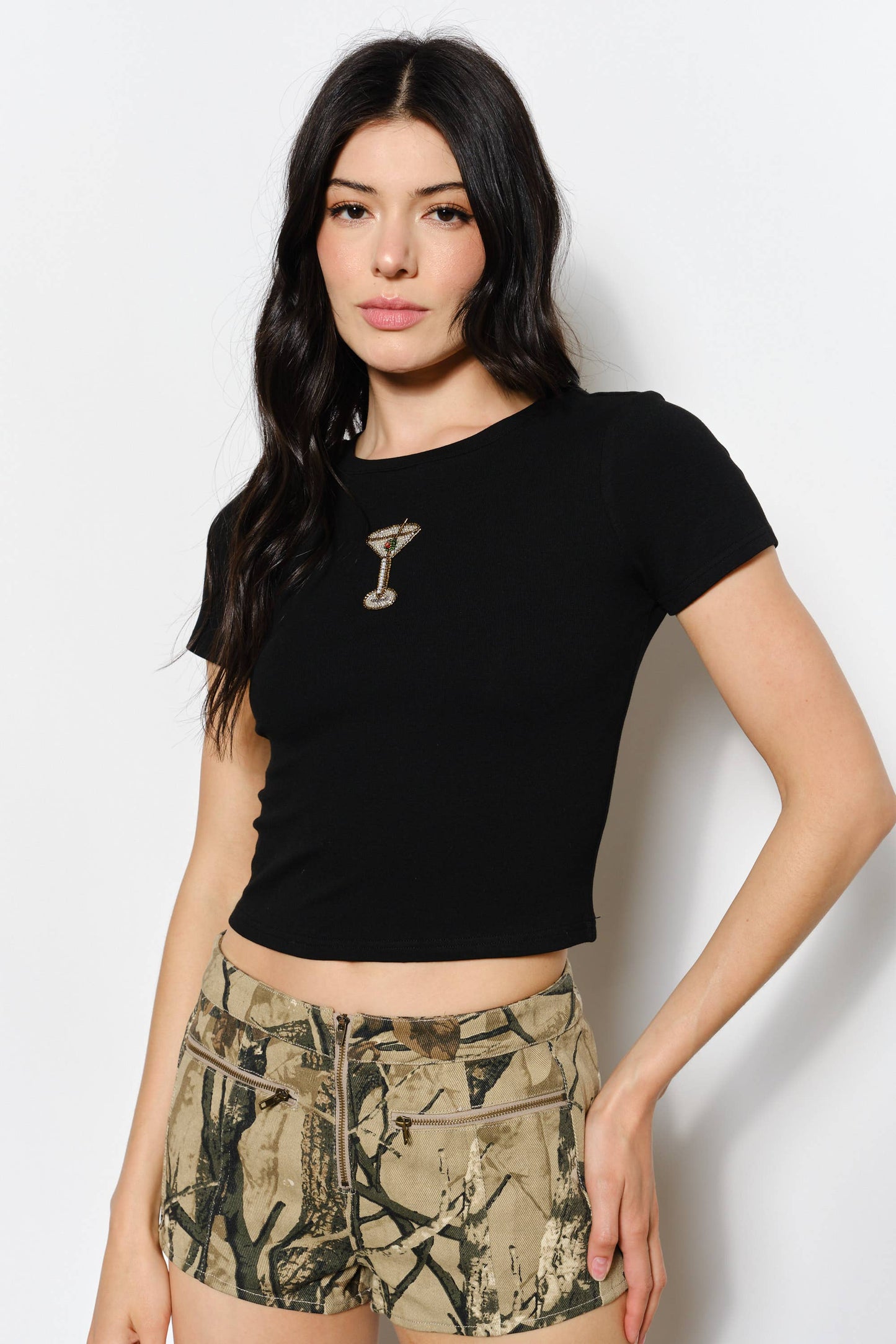 Holiday Martini Bead Tee