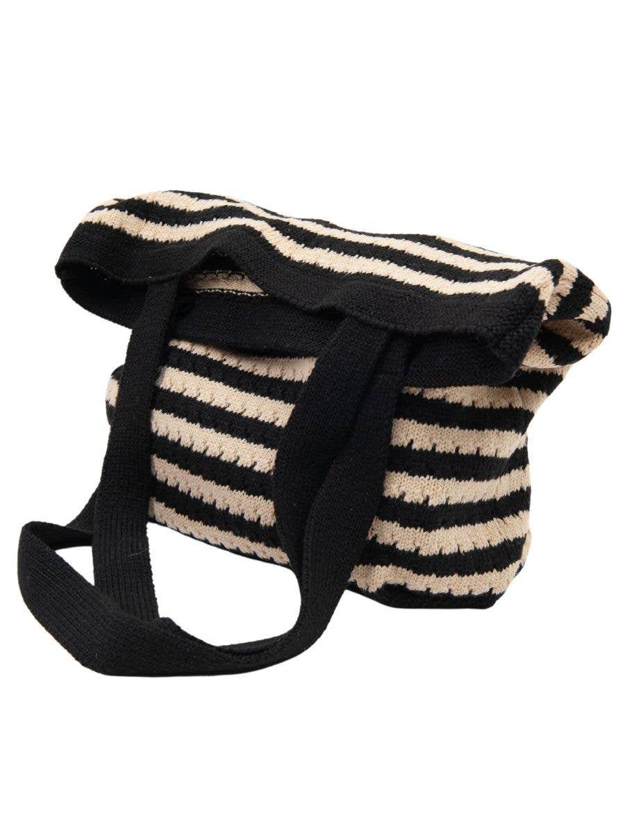 Striped Sweater Tote Bag