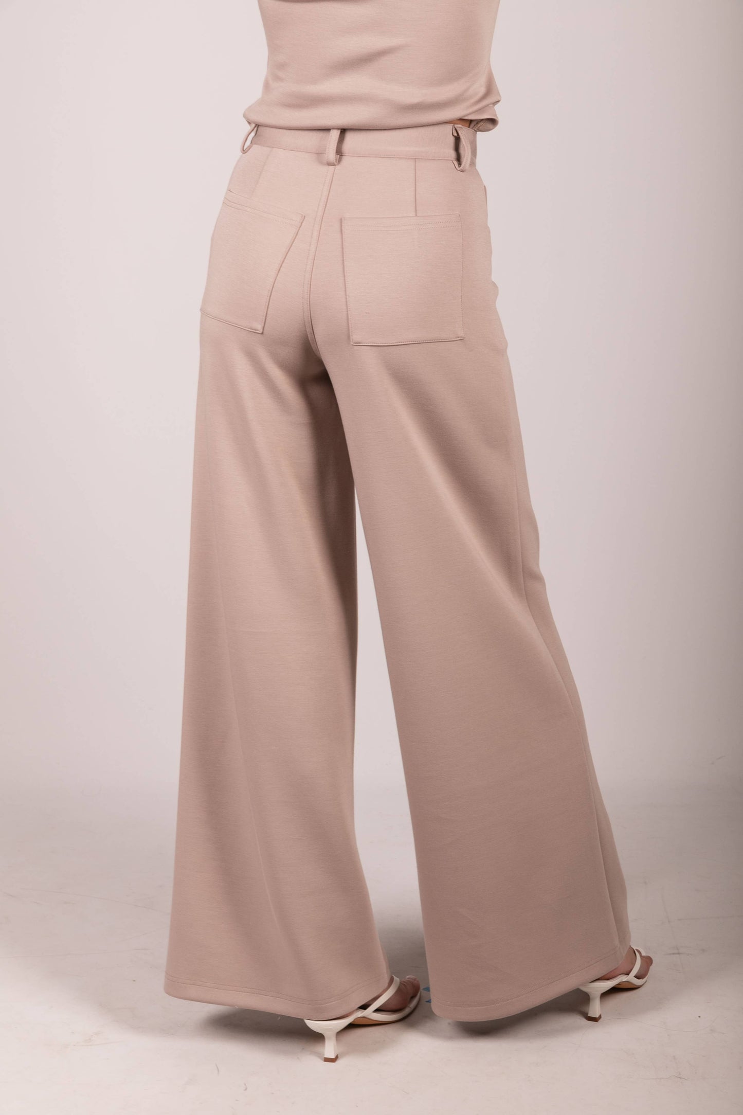 Butter Modal Pleated Wide Leg Trousers