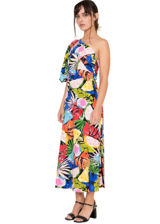 Tropical One Shoulder Maxi Dress - Verte Boutique