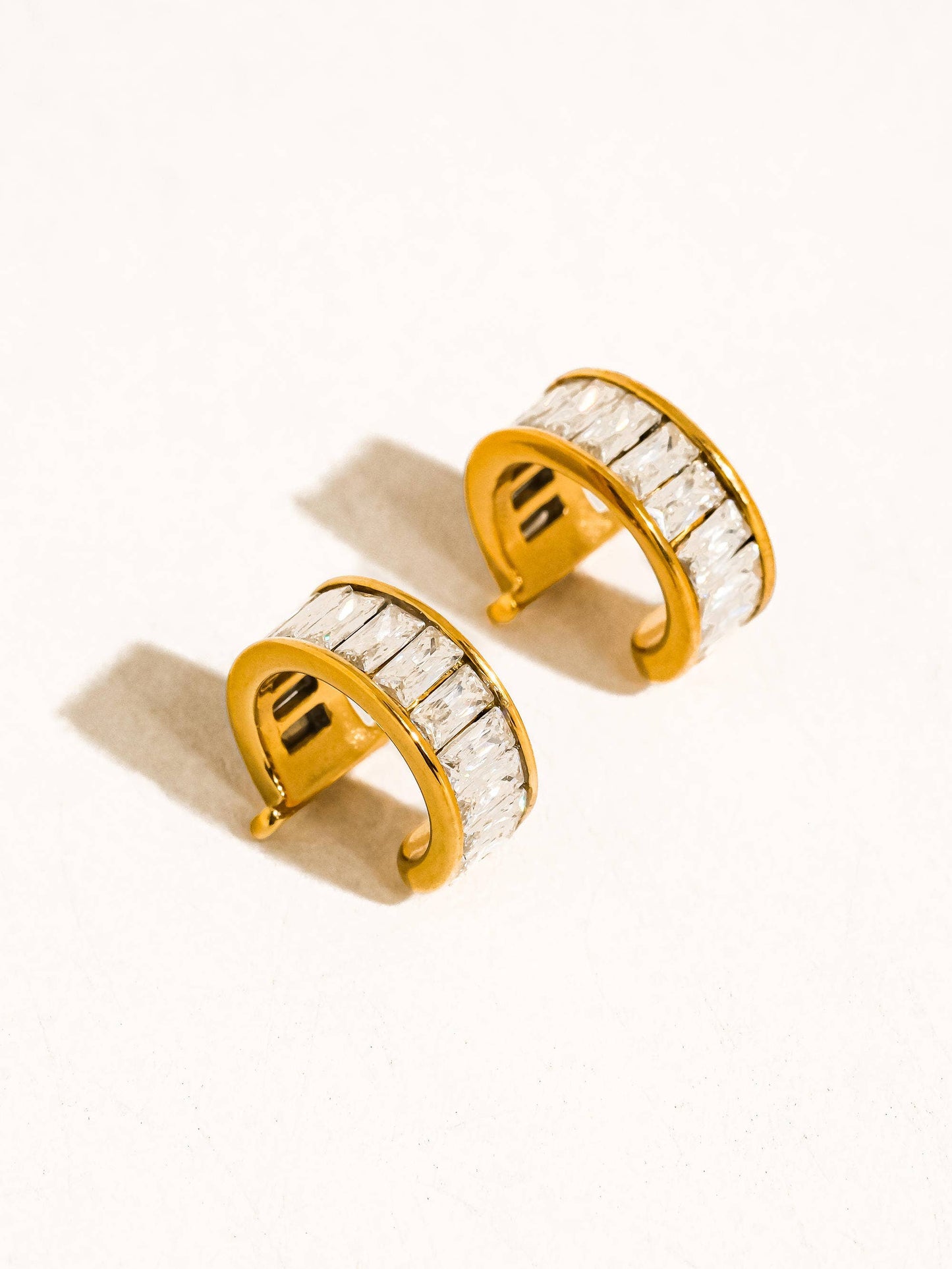 Gold Non-Tarnish Baguette Ear Cuff