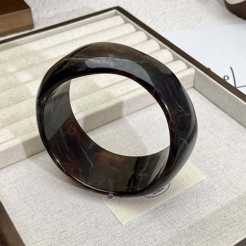Irregular Acetate Wide Cuff Bracelet
