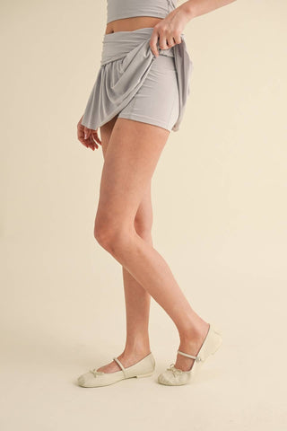 Soft Knit Jersey Foldover Skort - Verte Boutique