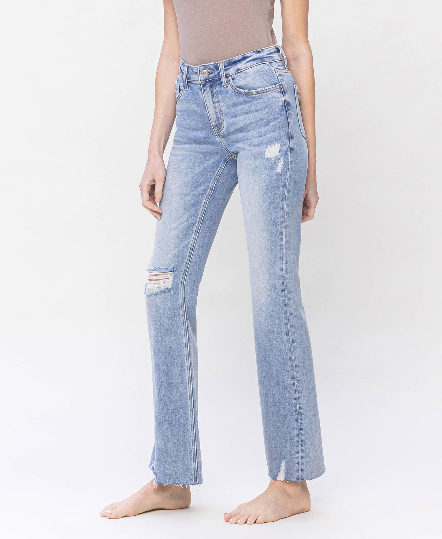 High Rise Relaxed Bootcut Jeans