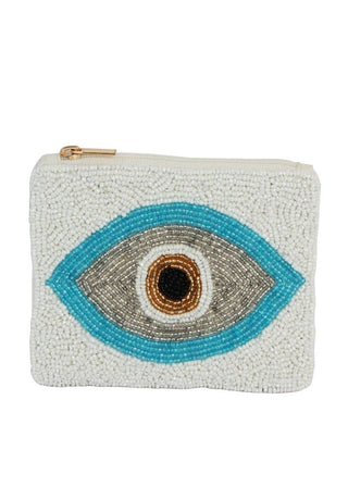 Beaded Evil Eye Coin Purse - Verte Boutique