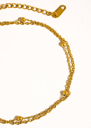 Pennie 18K Gold Non - Tarnish Layered Chain Anklets - Verte Boutique