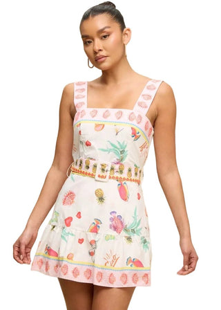 Island Oasis Skort Romper: Tropical Fruit & Reef Print - Verte Boutique