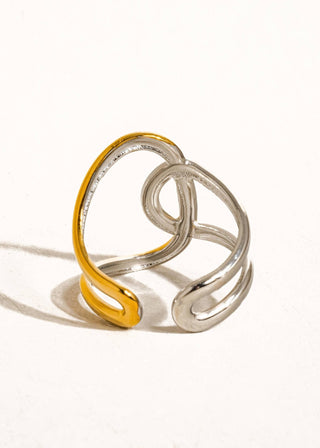 Abstract Two Tone Ring - Verte Boutique