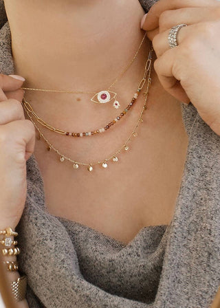 Glitzy evil eye necklace - Verte Boutique