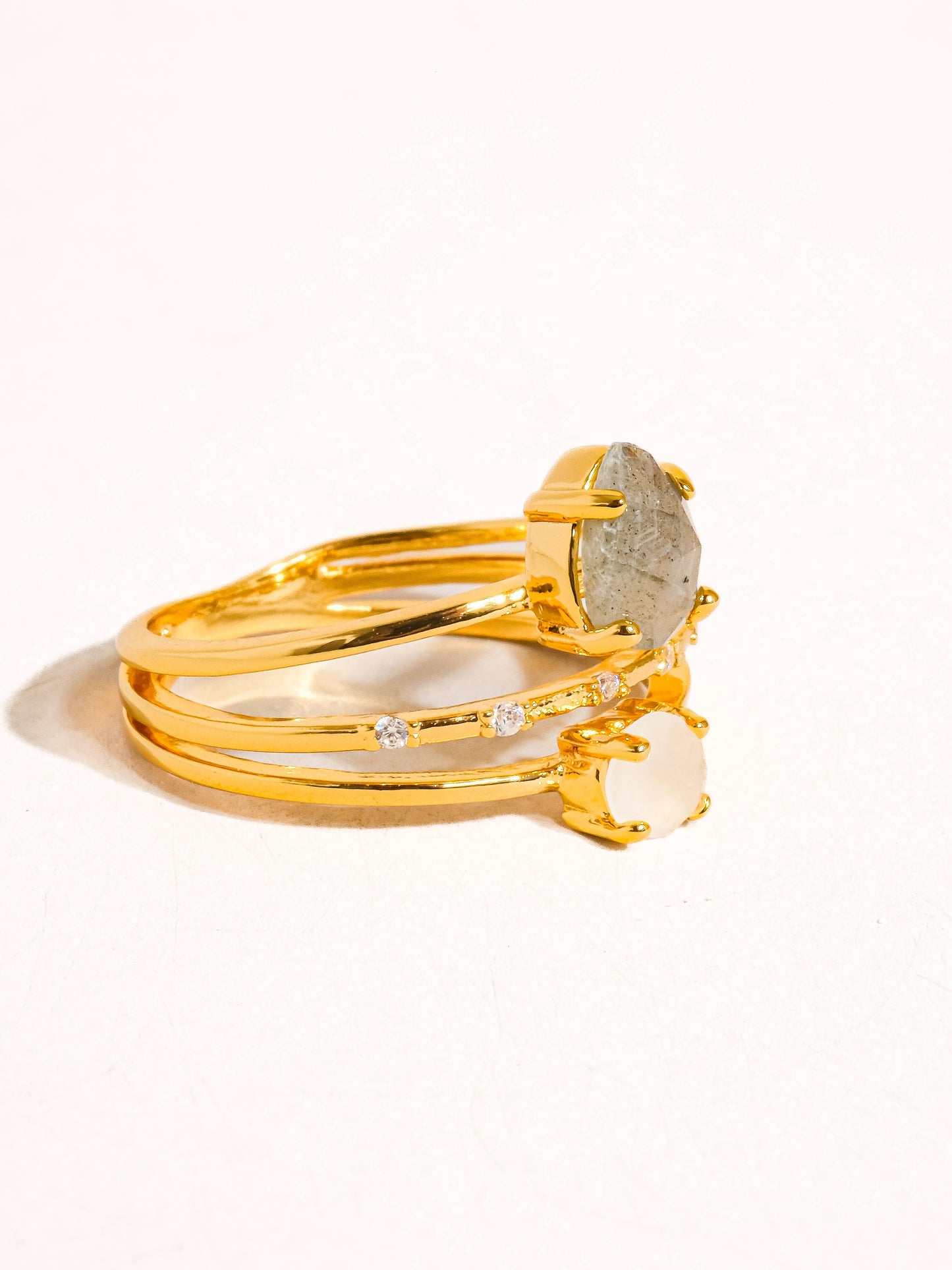 Gold Multi Stone Statement Ring