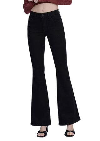 Noir Sculpt Mid - Rise Seamless Waistband Flare Jeans (33" Inseam) - Verte Boutique