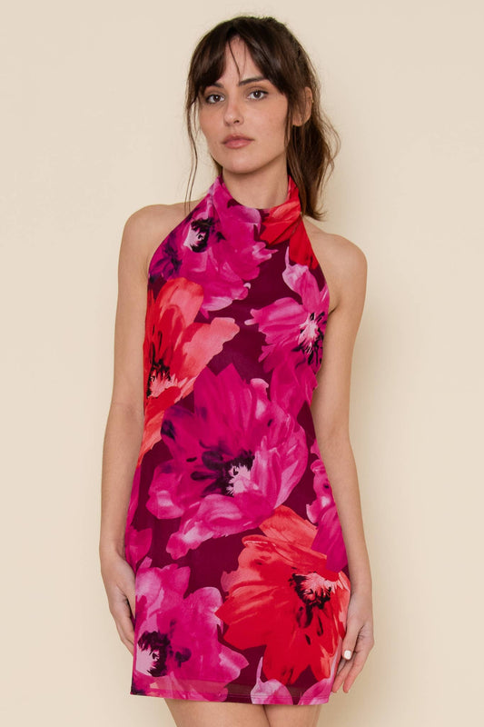 Mock Neck Mini Dress