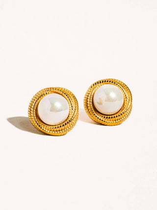 Oversized Pearl Studs - Verte Boutique