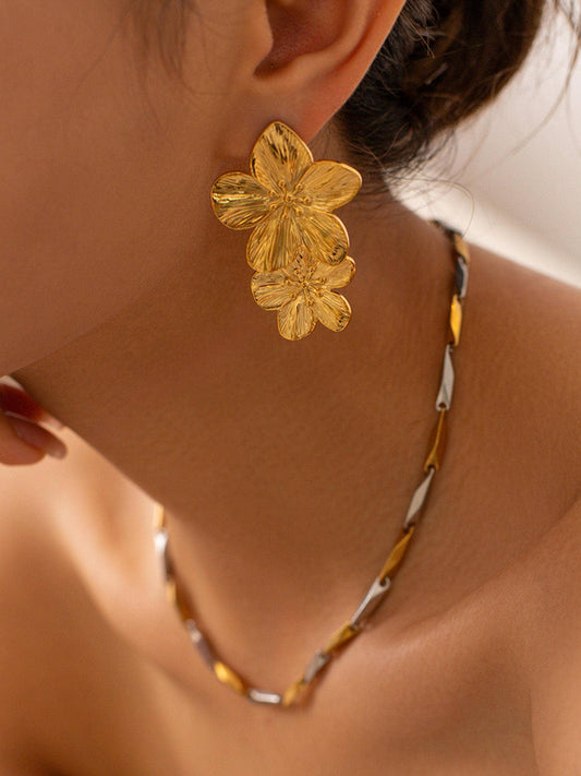 Stacked Flower Earring