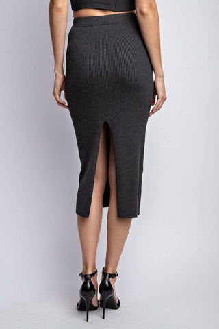 Lightweight Sweater Midi Skirt - Verte Boutique