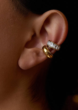 Gold Non - Tarnish Baguette Ear Cuff - Verte Boutique