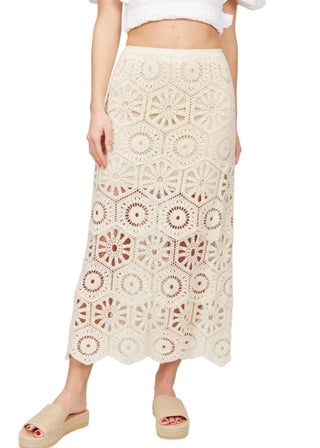Boho Luxe Cream Crochet Maxi Skirt - Verte Boutique