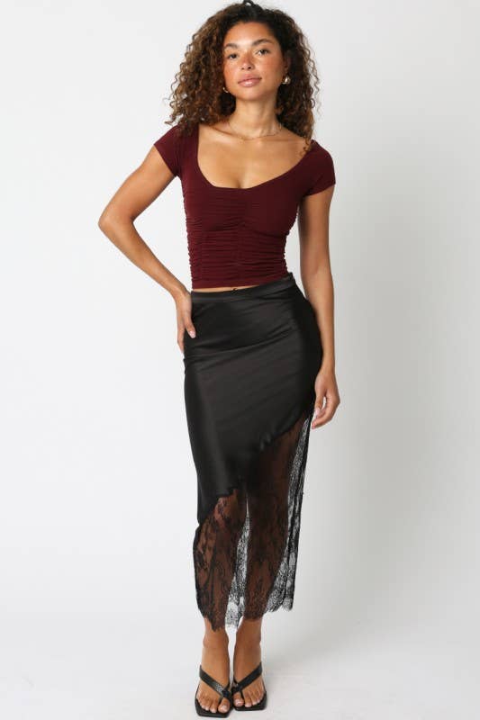 Satin & Lace Skirt