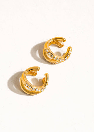 Gold Non - Tarnish X CZ Ear Cuff - Verte Boutique