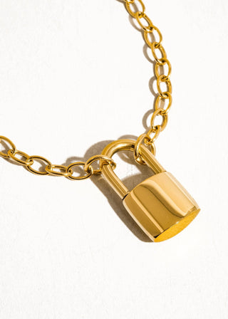 Lock Chain Necklace - Verte Boutique