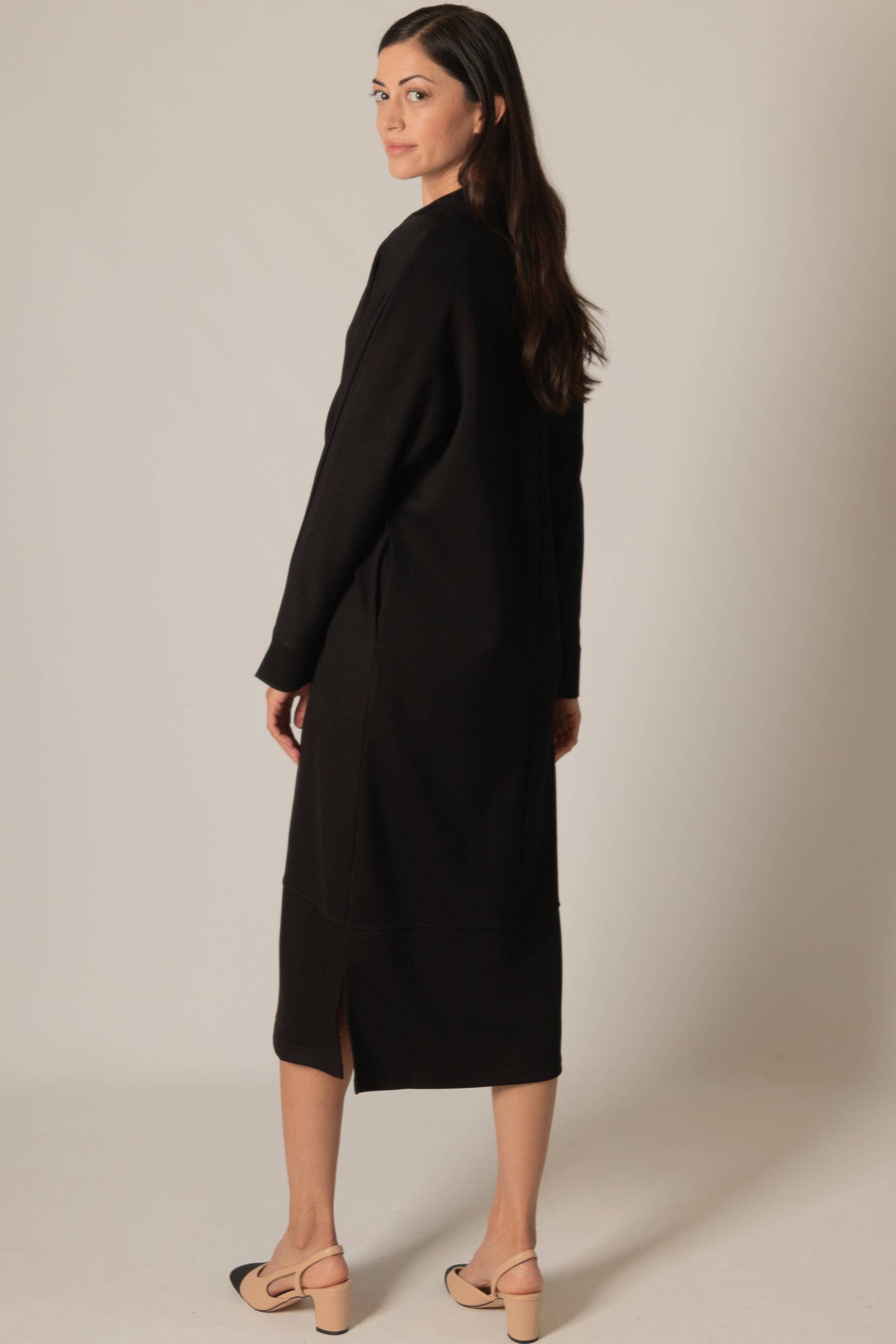 Butter Modal Collared Long Sleeve Dress