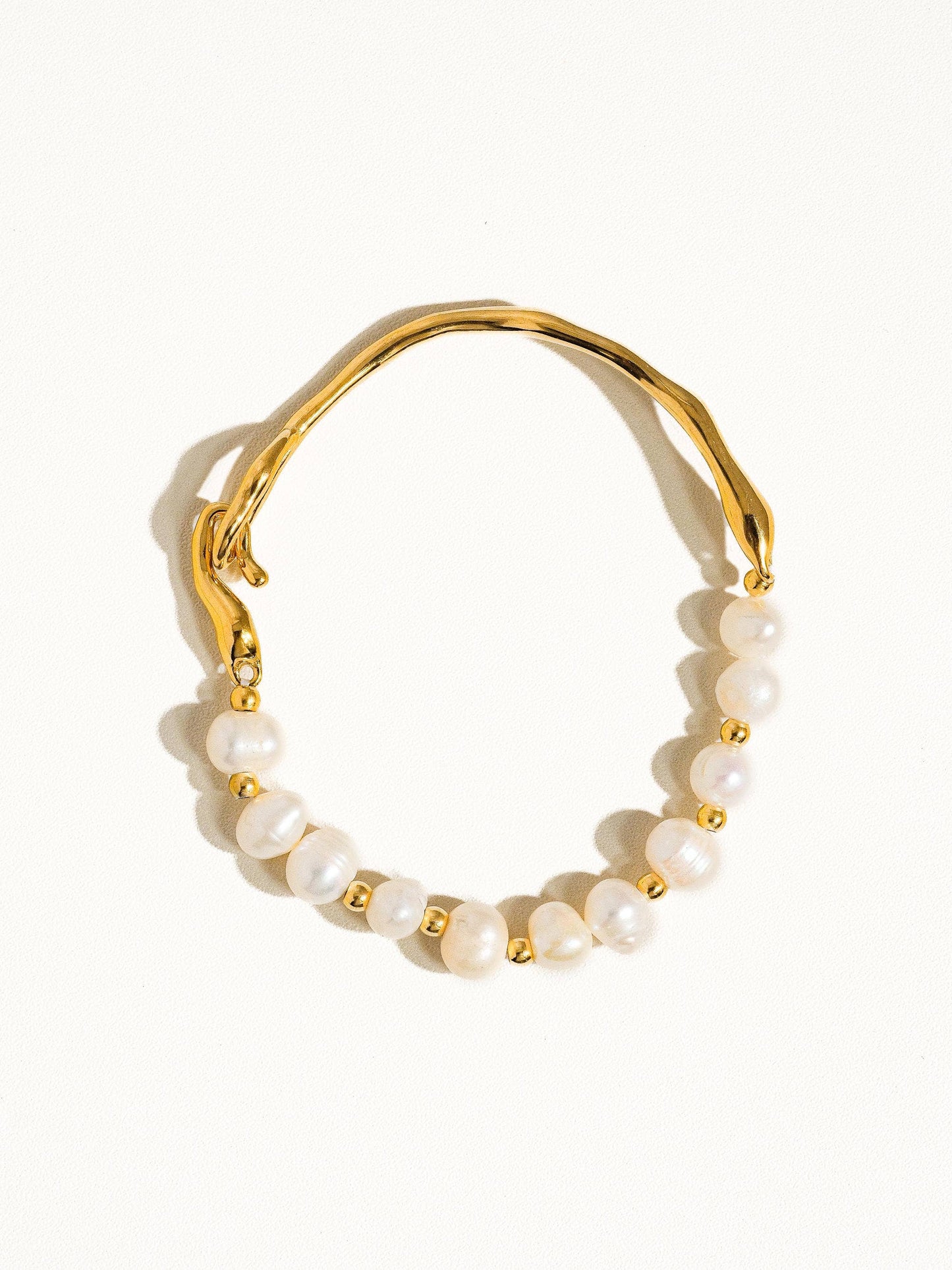 Natural Pearl Gold Bracelet